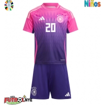 Camiseta Alemania Benjamin Henrichs #20 Visitante Equipación para niños Eurocopa 2024 manga corta (+ pantalones cortos)